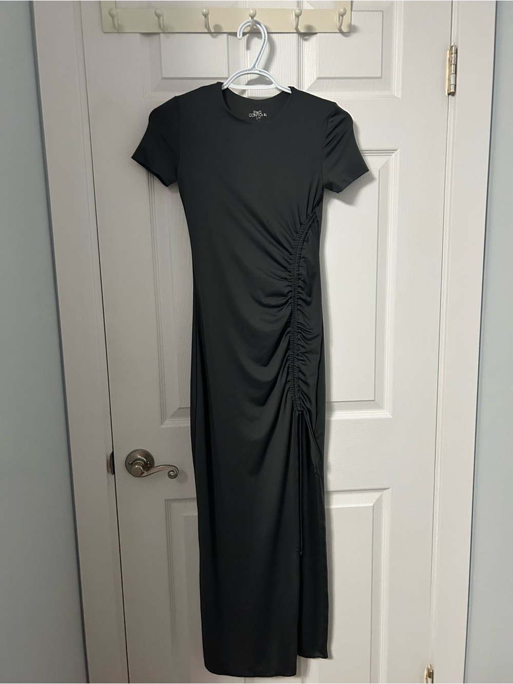 Ruched Side Maxi Dress in Gray - Women